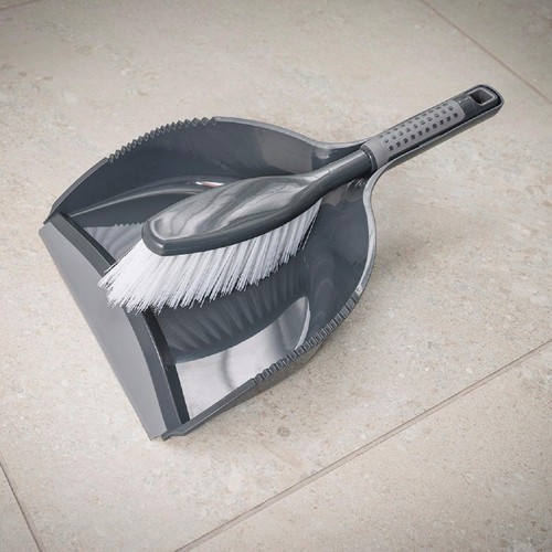 Addis ComfiGrip Metallic Graphite Large Dustpan & Brush Set   thumbnail 2