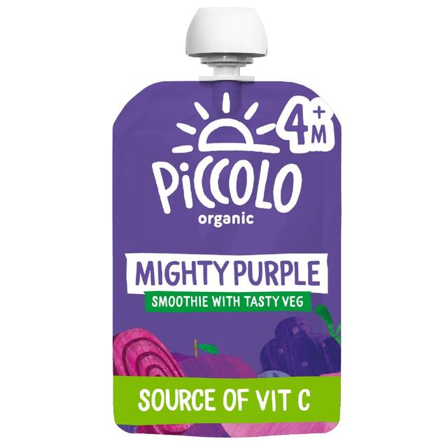 Piccolo Purple Organic Fruit & Veg Smoothie Pouches, 6 mths+ Multipack thumbnail 2