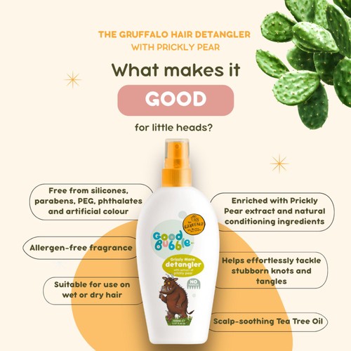 Good Bubble The Gruffalo Grizzly Mane Detangler with Prickly Pear thumbnail 2