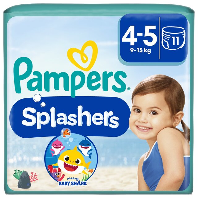 Pampers Splashers Swim Nappies, Size 4-5 (9-15kg)