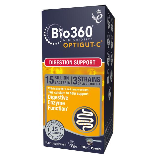 Bio360 OptiGUT-C (15 Billion Bacteria) Powder from Natures Aid