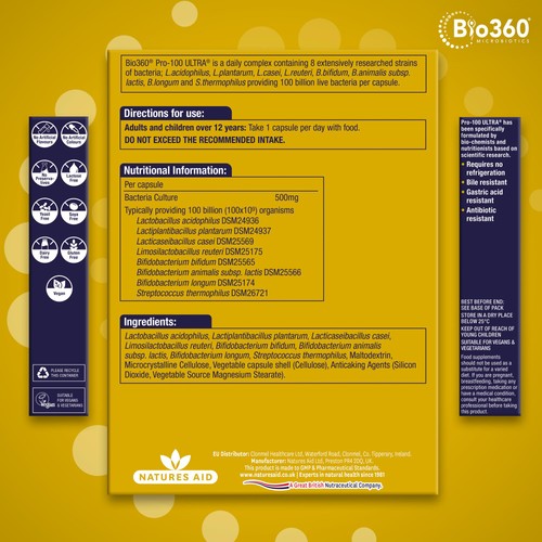 Bio360 Pro-100 Ultra Capsules from Natures Aid thumbnail 6