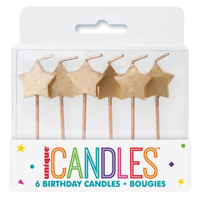 Gold Star Birthday Candles thumbnail 2