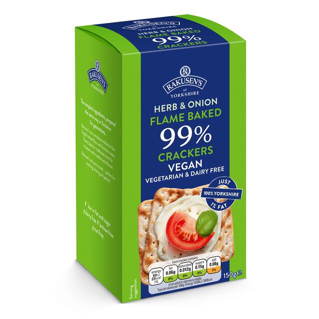 Rakusen's Yorkshire Herb & Onion Flame Baked Crackers thumbnail 2