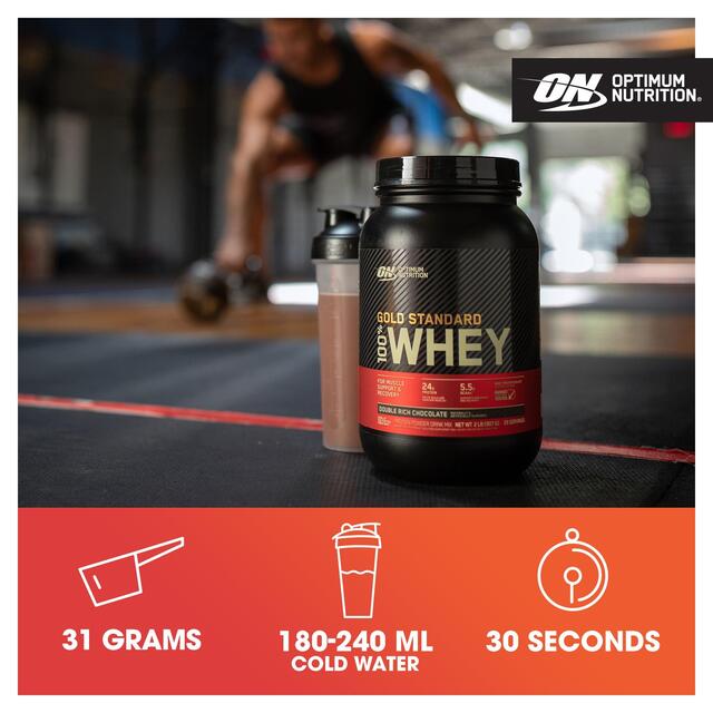 Optimum Nutrition Gold Standard Double Rich Chocolate Whey Protein Powder thumbnail 6