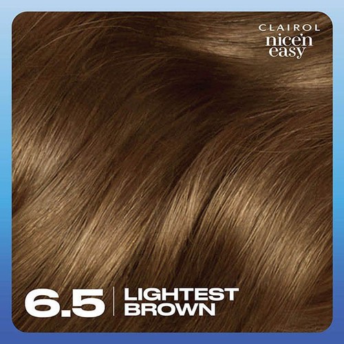 Clairol Nice'n Easy Hair Dye, 6.5 Lightest Brown thumbnail 8