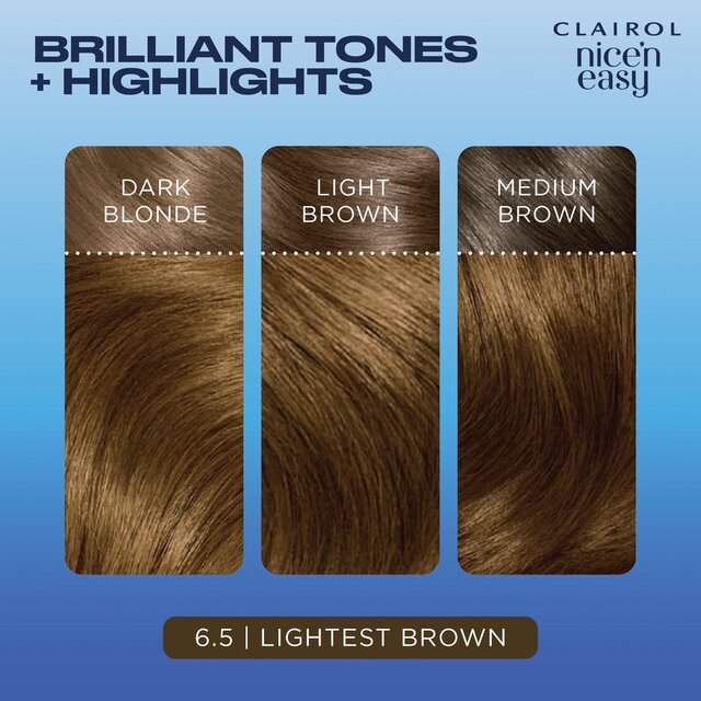 Clairol Nice'n Easy Hair Dye, 6.5 Lightest Brown thumbnail 3
