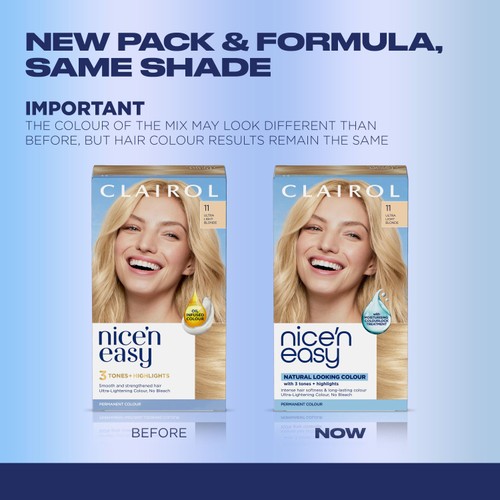 Clairol Nice'n Easy Hair Dye, 11 Ultra Light Blonde  thumbnail 2