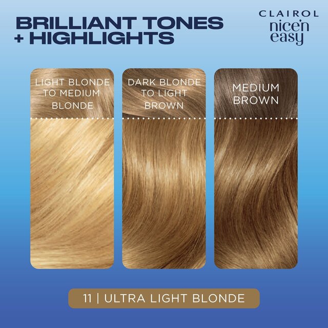 Clairol Nice'n Easy Hair Dye, 11 Ultra Light Blonde thumbnail 3