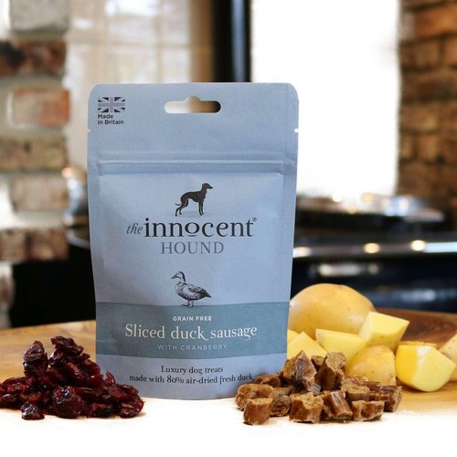 The Innocent Hound Sliced Duck Sausage with Cranberry Dog Treats thumbnail 2