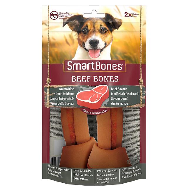 SmartBones 2 Medium Beef Rawhide Free Bone Dog Treats thumbnail 2