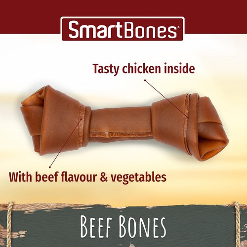 SmartBones 8 Mini Beef Rawhide Free Bones Dog Treats thumbnail 4