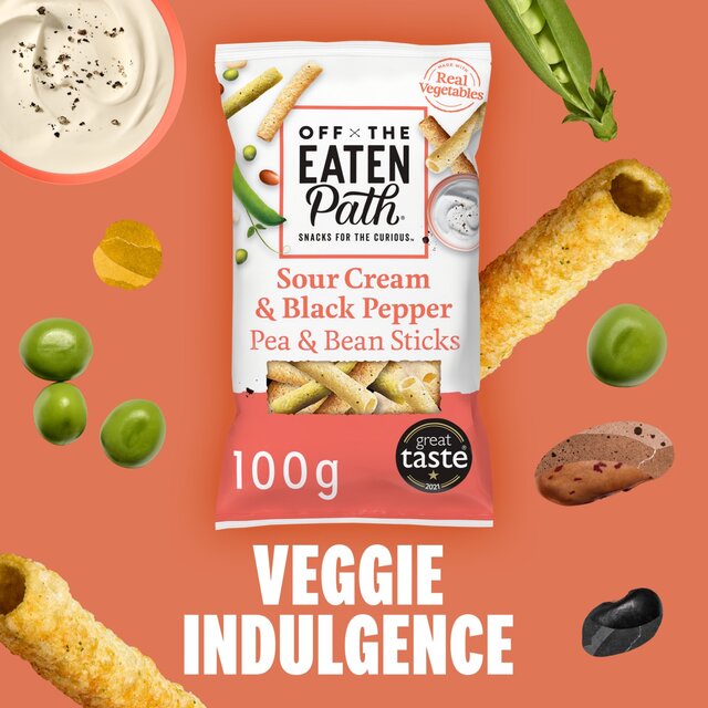 Off The Eaten Path Sour Cream Pea & Bean Sticks Sharing Bag Crisps thumbnail 6