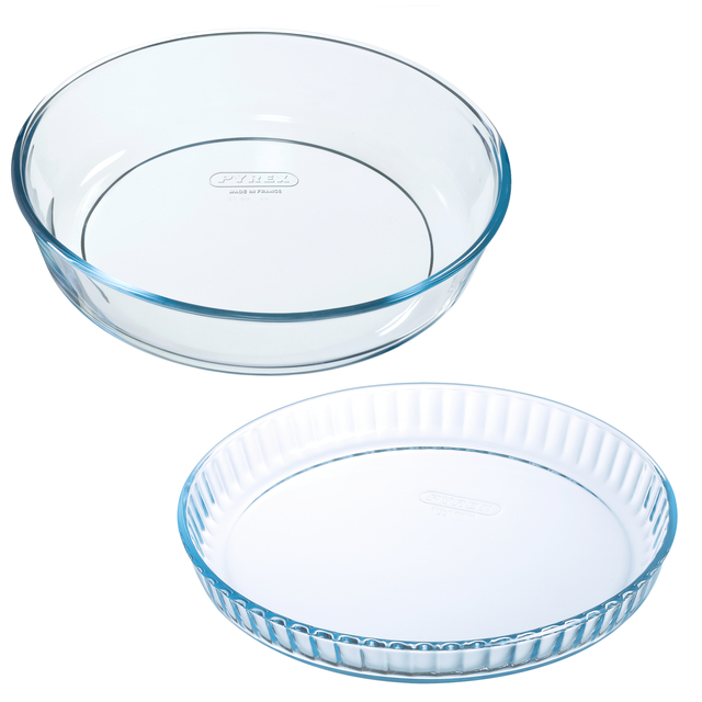 Pyrex Cake and Flan Dish Set