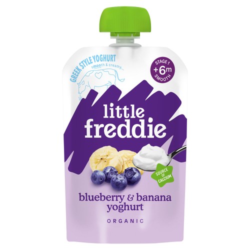 Little Freddie Blueberry & Banana with Greek Yoghurt Organic Pouch, 6 mths+