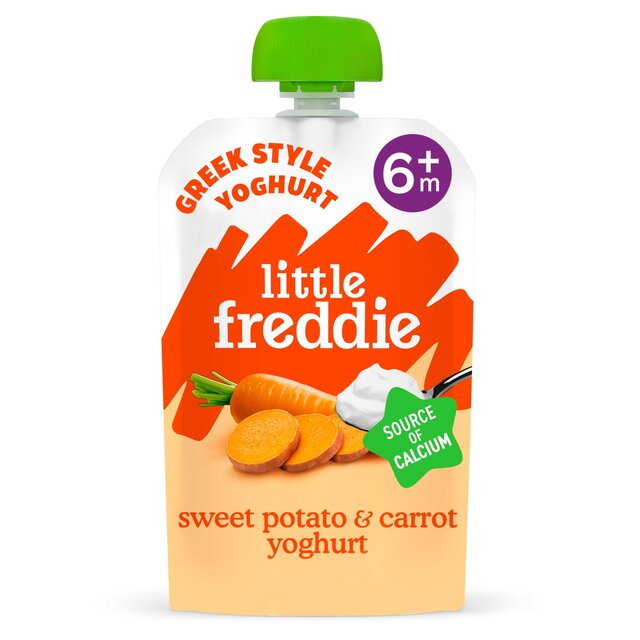 Little Freddie Organic Sweet Potato & Carrot Yoghurt Pouch, 6 mths+ thumbnail 8