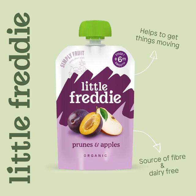 Little Freddie Prunes & Apples Organic Pouch, 6 mths+ thumbnail 2