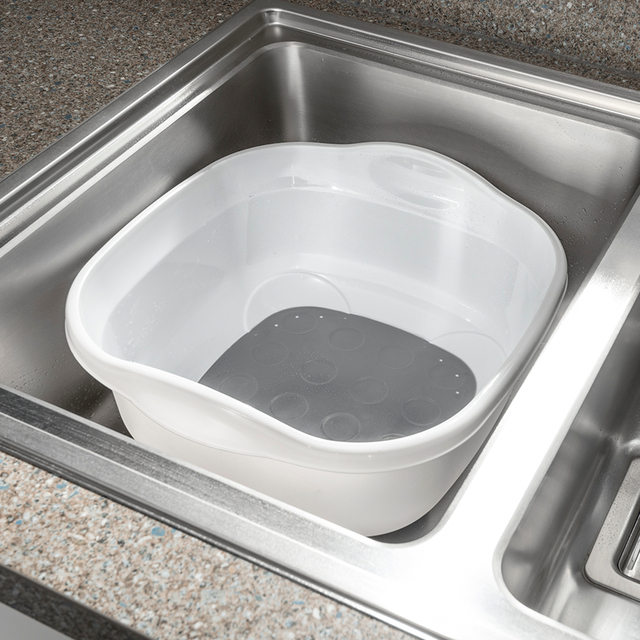 Addis Premium Soft Touch Washing Up Bowl, White / Grey thumbnail 3