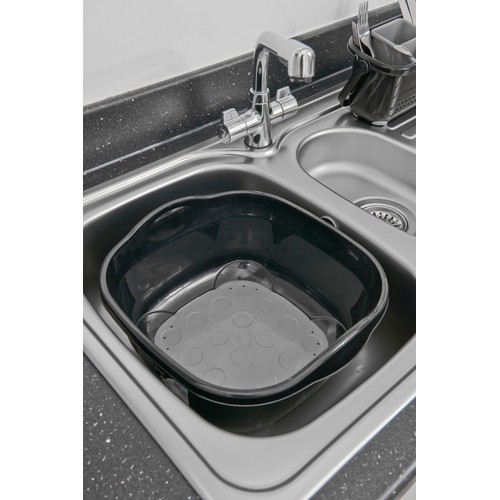 Addis Premium Soft Touch Washing Up Bowl, Black / Grey thumbnail 2