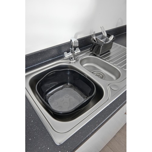 Addis Premium Soft Touch Washing Up Bowl, Black / Grey thumbnail 3