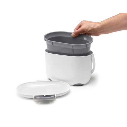 Addis White/Grey Kitchen Food Compost Caddy   thumbnail 3
