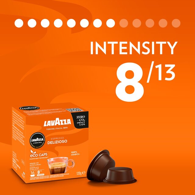 Lavazza A Modo Mio Compostable Espresso Delizioso Coffee Capsules thumbnail 6