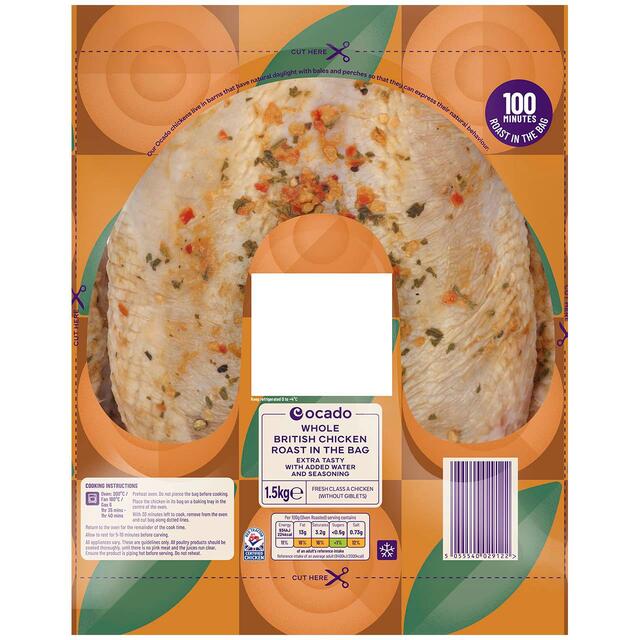 Ocado Roast in the Bag Extra Tasty Whole Chicken thumbnail 2