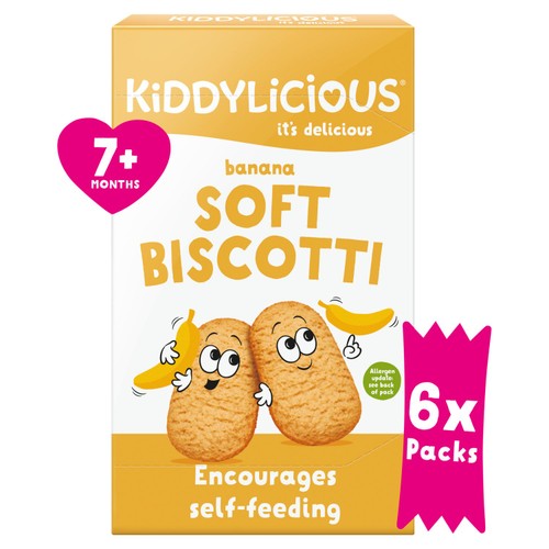Kiddylicious Banana Soft Biscotti Baby Snacks Multi thumbnail 2
