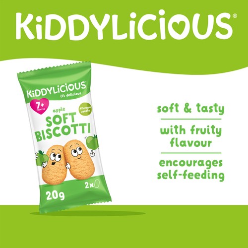 Kiddylicious Apple Soft Biscotti Baby Snacks Multi thumbnail 3