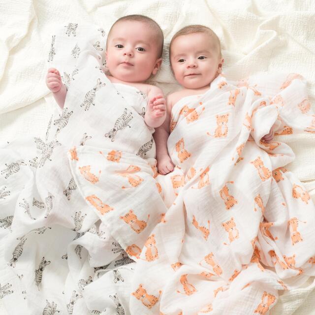 Aden + Anais Muslin Large Swaddle Safari Babes thumbnail 4