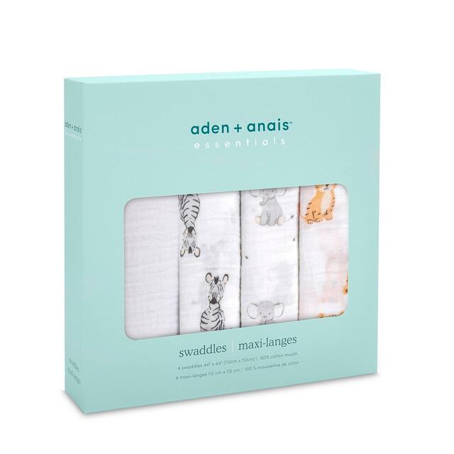 Aden + Anais Muslin Swaddles Safari Babes