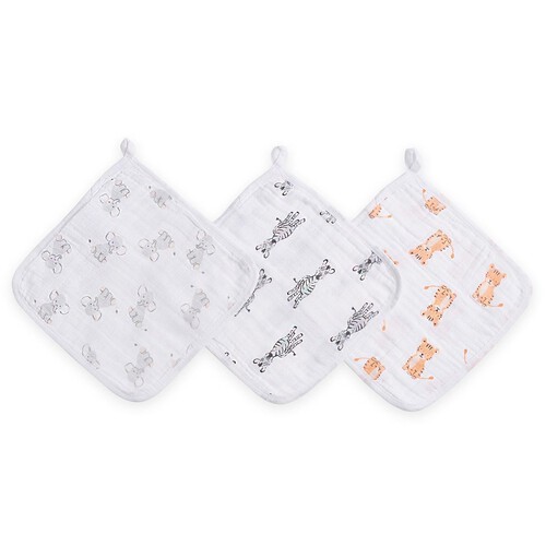 Aden + Anais Safari Babes Muslin Washcloths thumbnail 2