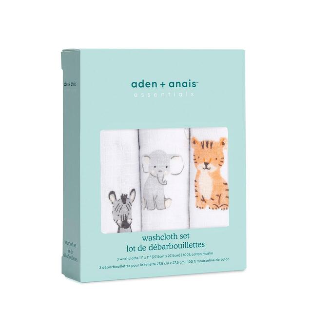 Aden + Anais Safari Babes Muslin Washcloths