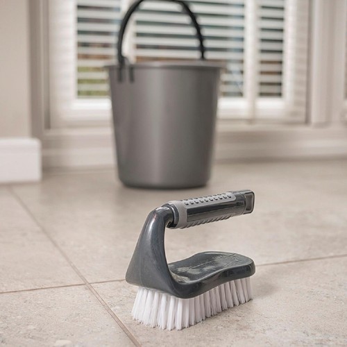 Addis Metallic Graphite New ComfiGrip Floor Iron Scrub Brush  thumbnail 4