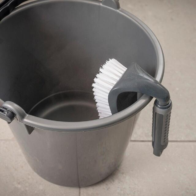 Addis Metallic Graphite New ComfiGrip Floor Iron Scrub Brush thumbnail 2