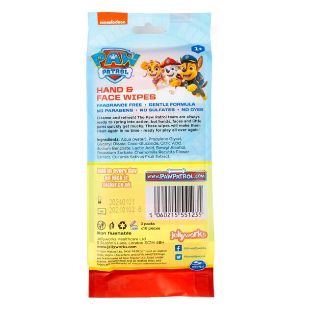 Paw Patrol Hand & Face Wet Wipes Multipack thumbnail 2