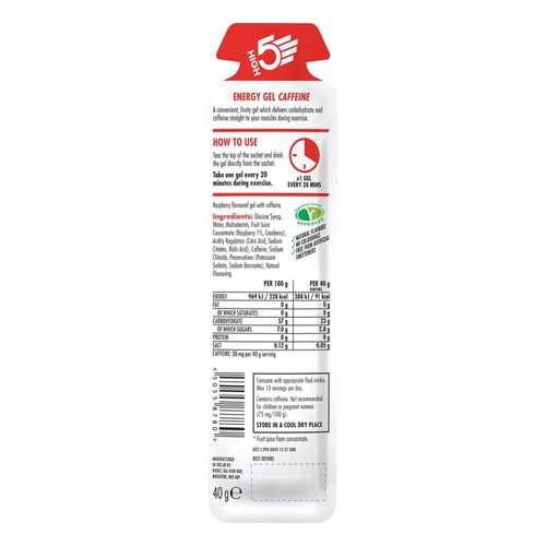 HIGH5 Energy Gel Caffeine Raspberry thumbnail 2