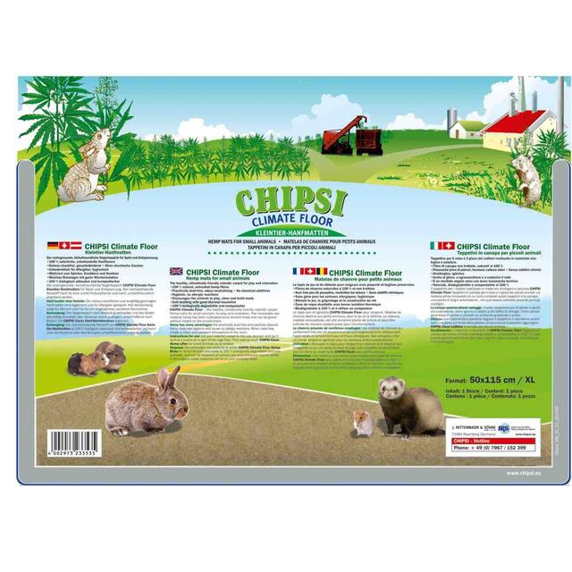 Chipsi Climate Floor Hemp Mat for Small Animals, Extra Large, 115 x 50cm thumbnail 2