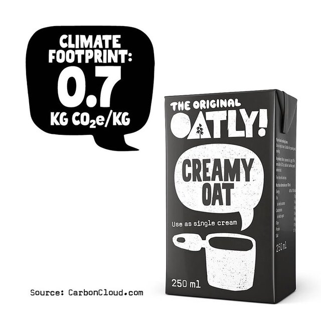 Oatly Creamy Oat Single Cream Chilled thumbnail 3