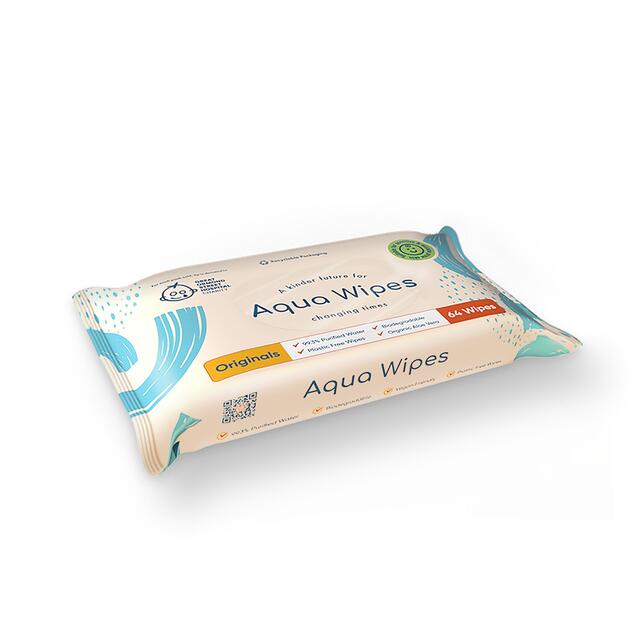 Aqua Wipes 100% Biodegradable Baby Wipes, Jumbo Pack thumbnail 2