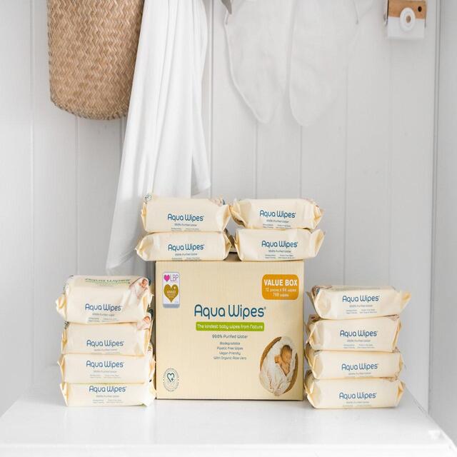 Aqua Wipes 100% Biodegradable Baby Wipes, Jumbo Pack thumbnail 3