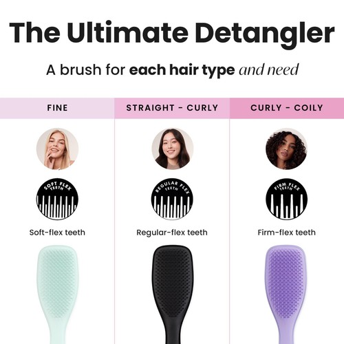 Tangle Teezer The Wet Detangler Hairbrush, Liquorice Black thumbnail 8
