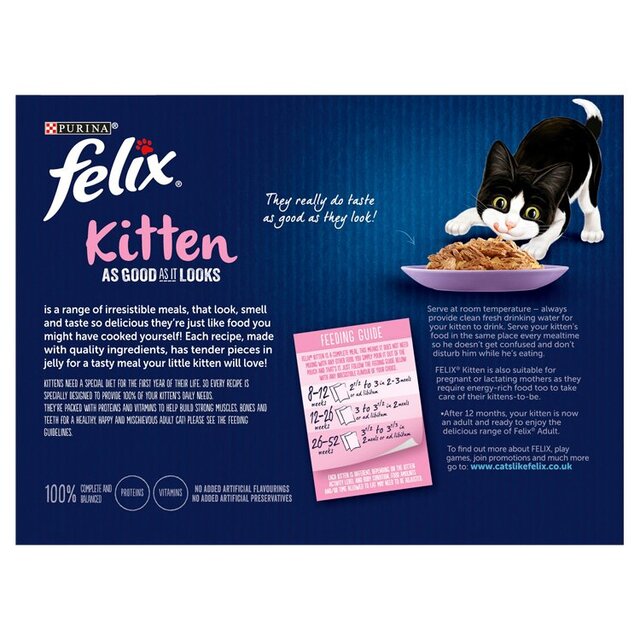 Felix As Good As it Looks Kitten Mixed in Jelly Wet Cat Food thumbnail 6
