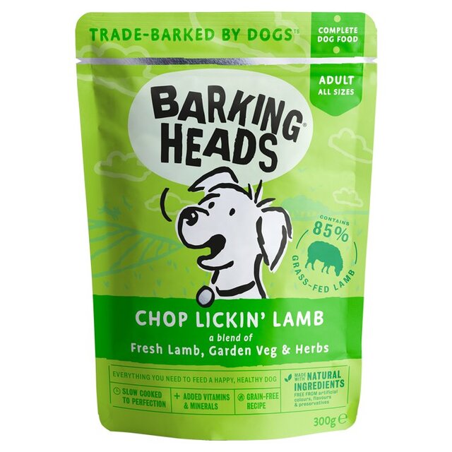 Barking Heads Chop Lickin' Lamb Wet Dog Food Pouch