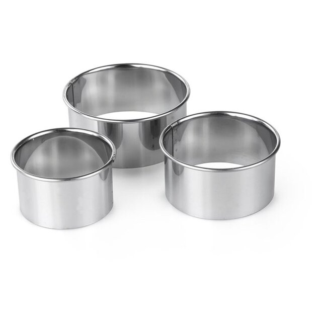Tala Pastry Cutters Plain Set Of 3 S/S