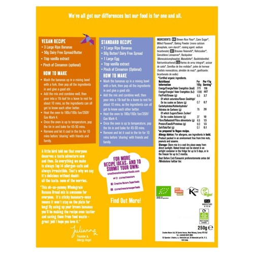 Creative Nature Organic Wholegrain Banana Bread Mix  thumbnail 3
