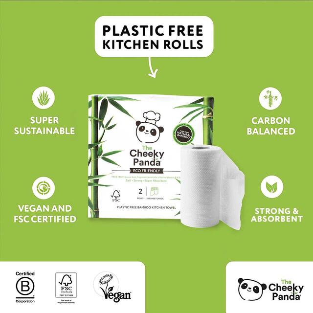 The Cheeky Panda Natural Bamboo Kitchen Rolls thumbnail 2