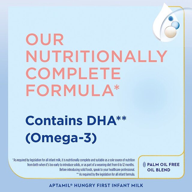 Aptamil Hungry First Infant Baby Milk Formula Powder from Birth thumbnail 3