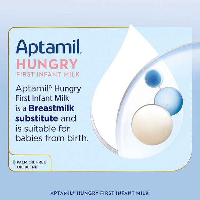 Aptamil Hungry First Infant Baby Milk Formula Powder from Birth thumbnail 6