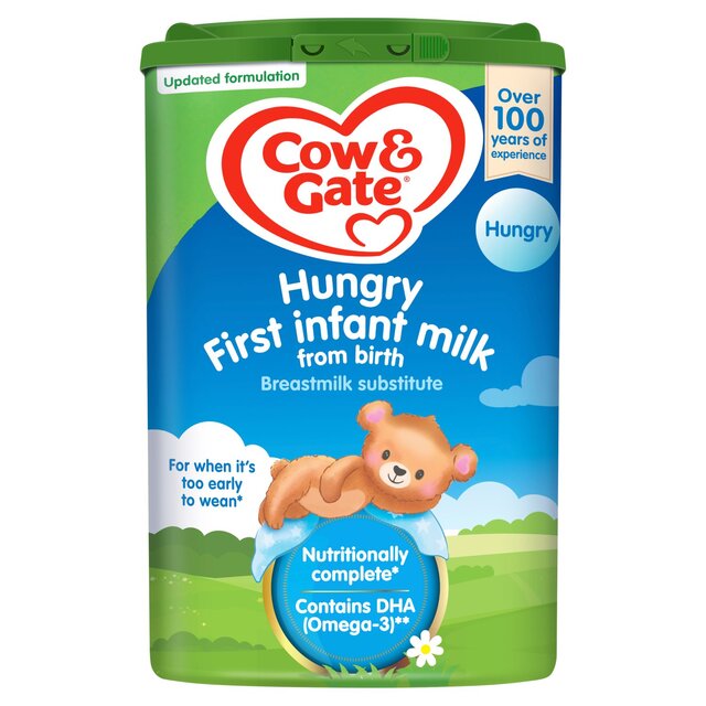 Cow & Gate Hungry First Infant Baby Milk Formula Powder from Birth thumbnail 2